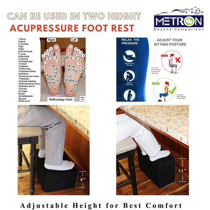 Acupressure Foot Rest for Foot Pain Relief | Metron AcuRelief Block FR020 Tan