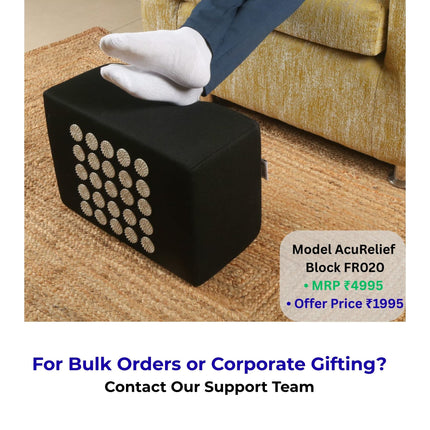 AcuRelief foot rest block FR020 with price offer in India ergonomic acupressure foot support