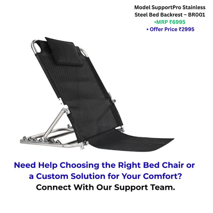 adjustable bed backrest for elderly patient home care chair for sitting in bed with arm support Metron