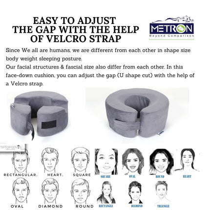 adjustable face down pillow for eye surgery recovery helping patients maintain proper prone position comfortably