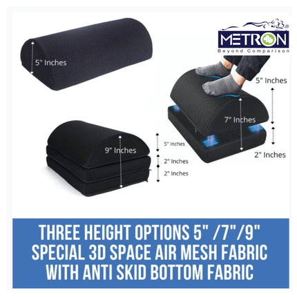 adjustable foot rest with multiple height options for better leg support and ergonomic sitting posture