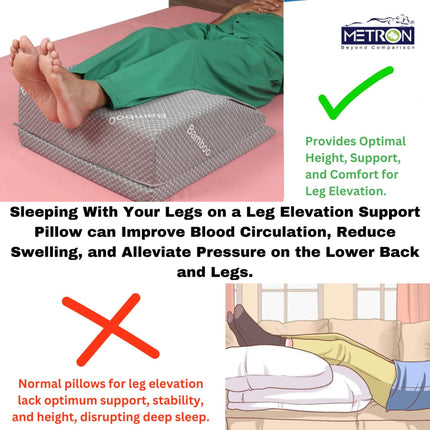 benefits of leg elevation pillow for varicose veins and blood circulation