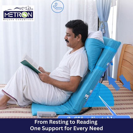 back support for long sitting on bed while reading or relaxing at home comfortable posture support india metron