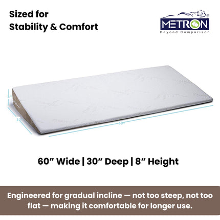 Incline pillow for sleeping that supports upper body elevation and improves sleep comfort