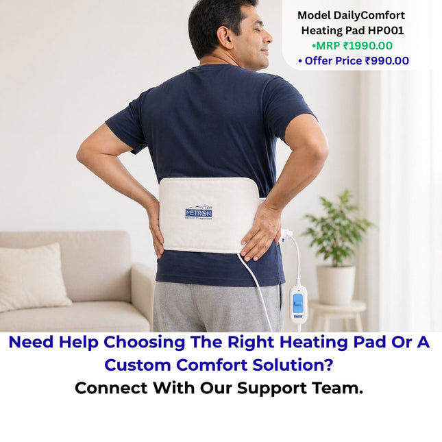 best heating pad for back pain india affordable heat therapy solution metron