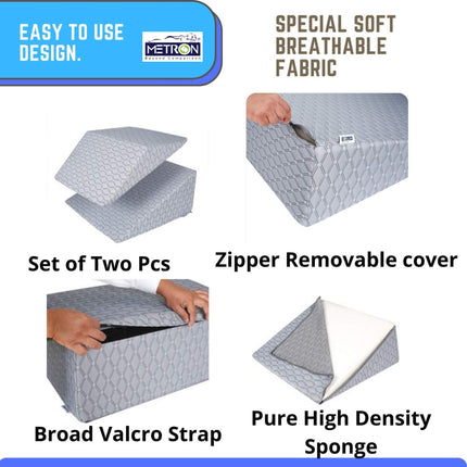 supportive wedge pillow designed for long hours rest reducing body pain and improving posture Metron
