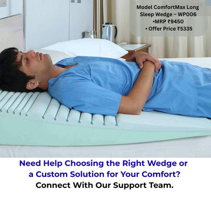 wedge pillow for back support while sleeping reducing discomfort and improving rest quality metron