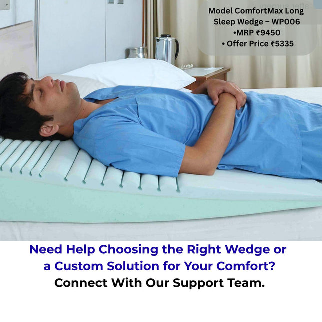 wedge pillow for back support while sleeping reducing discomfort and improving rest quality metron