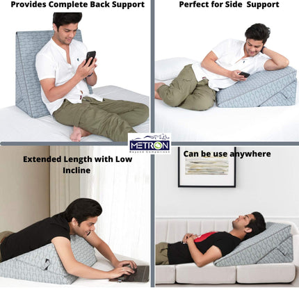 Best wedge pillow for reading, laptop use in bed and relaxation, provides comfortable incline support for daily activities – Metron