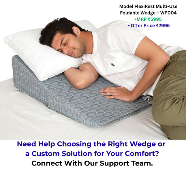 best wedge pillow in India for back support and relaxation at home suitable for daily comfort and rest Metron