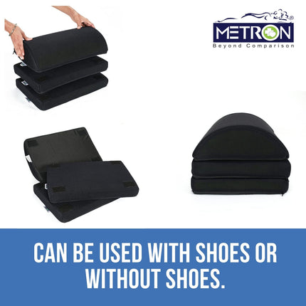 Can you use a foot rest with shoes or without while working at desk for better comfort and flexibility