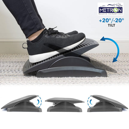 compact under desk foot rest designed for office chair setup helps maintain proper leg support