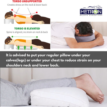 correct sleeping position after eye surgery using face down support pillow to reduce neck and back strain