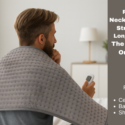 Metron Extra Large Heating Pad 52"x22" for Full Body Pain Relief and Winter Bed Warmer, Electric Heat Pad for Back Legs Shoulders and Period Comfort with 3 Heat Settings, Fast Heating and Soft Quilted Fabric