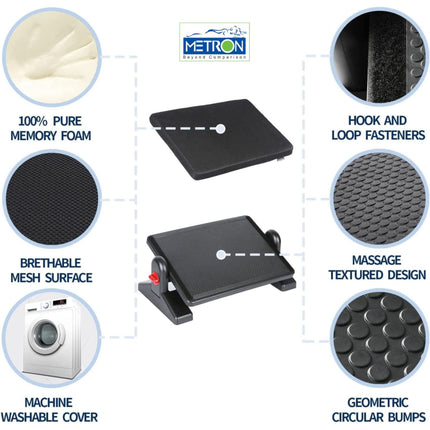 Ergonomic foot rest for home office setup to improve sitting posture and reduce strain