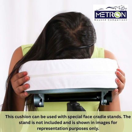 Face down cushion used with face cradle stand for recovery after vitrectomy and retinal detachment surgery stand not included