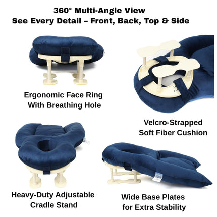 Premium Face Down Pillow with Stand for Eye Surgery – Soft Fiber Prone Support | Metron ProneCare FDP003