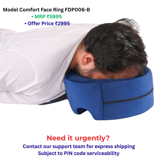 face down pillow after eye surgery in India for home recovery with comfortable sleeping support