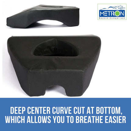 Face down pillow with breathing space for comfortable sleep after vitrectomy and retinal detachment surgery