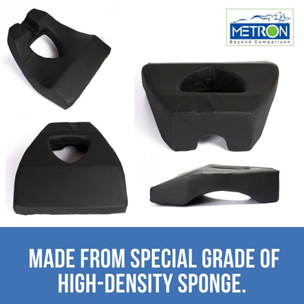 Ergonomic face down pillow design for eye surgery recovery providing comfort after macular hole and retinal surgery