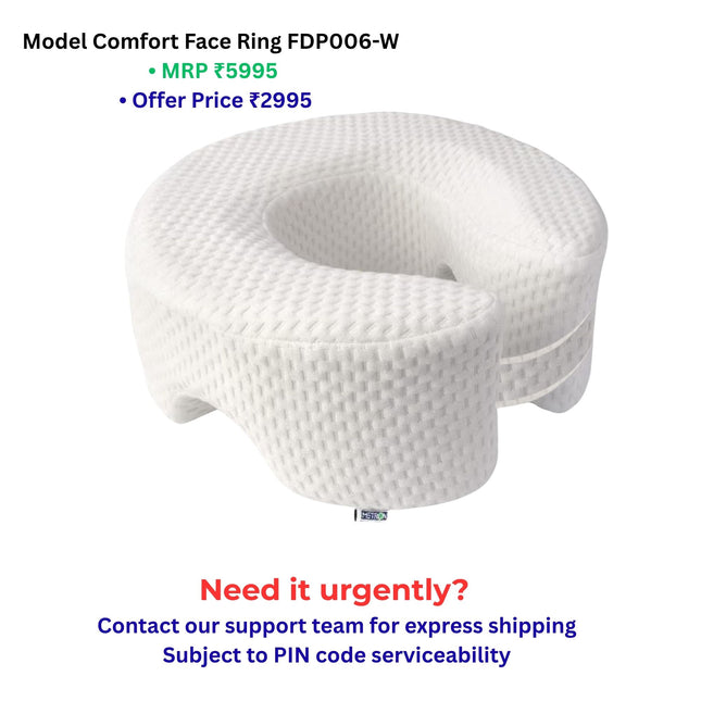 Best price face down pillow in India for eye surgery recovery suitable for vitrectomy macular hole and retinal detachment patients