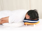 Face down pillow for eye surgery recovery used after macular hole surgery and retinal detachment vitrectomy for comfortable prone positioning support