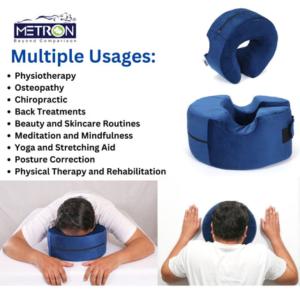 face down pillow used for massage therapy physiotherapy and post surgery recovery support