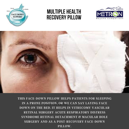 face down pillow for retinal detachment and vitrectomy recovery helping maintain correct sleeping position after eye surgery