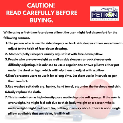 Face Down Pillow for Eye Surgery | Prone Pillow – Metron ClassicCare FDP001