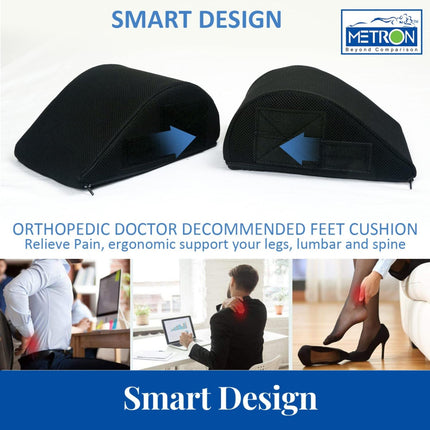 foot rest that allows stretching legs under desk while working long hours