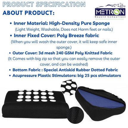 Foot pain relief solution using acupressure foot rest to improve circulation, reduce stress and ease leg and back discomfort