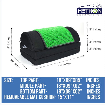 foot rest with adjustable height and size dimensions suitable for office desk posture improvement