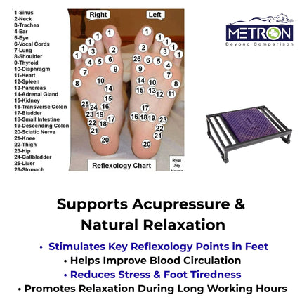 Foot rest improves blood circulation and helps relax feet during long sitting at office or home