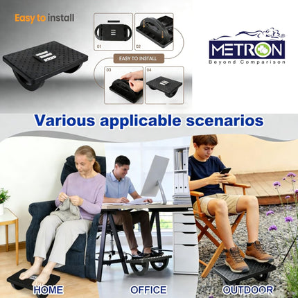 foot rest for home office and outdoor use helps support legs and improve sitting comfort anywhere