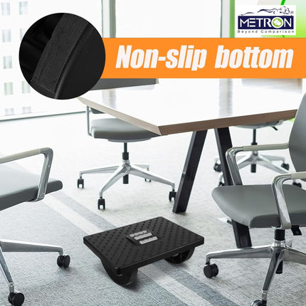 foot rest for office chair with stable base suitable for tile marble and carpet floors in indian homes and offices