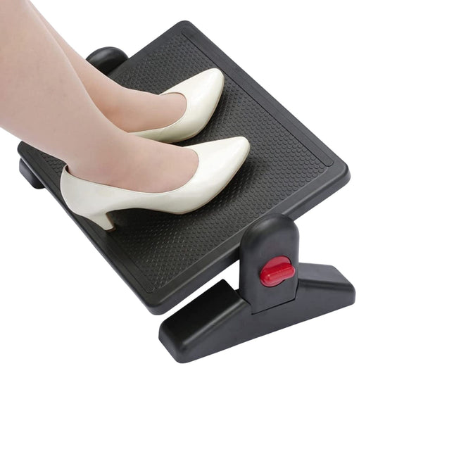 Foot rest for office chair under desk by Metron for comfortable sitting support