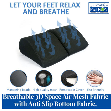 foot rest for sweaty feet during long sitting office work breathable design