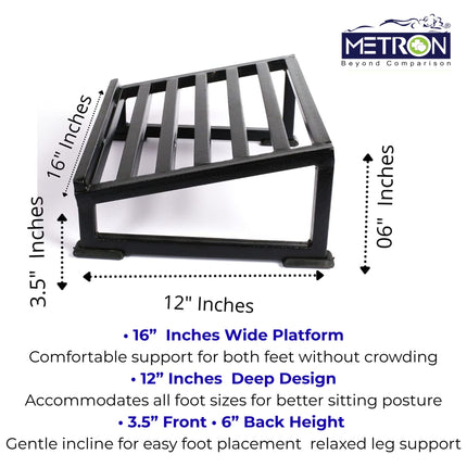 Foot rest size designed for under desk use supports proper sitting posture and leg comfort during long hours
