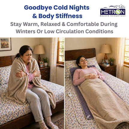 electric heating pad for winter body pain relief stay warm during cold nights at home metron