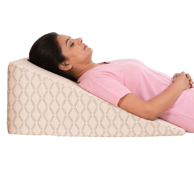 best wedge pillow for acid reflux GERD relief while sleeping elevated on bed for comfortable night sleep India Metron