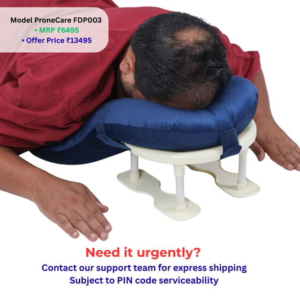 Premium Face Down Pillow with Stand for Eye Surgery – Soft Fiber Prone Support | Metron ProneCare FDP003