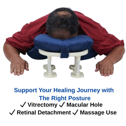 Premium Face Down Pillow with Stand for Eye Surgery – Soft Fiber Prone Support | Metron ProneCare FDP003