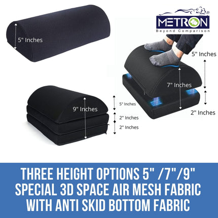 How to use a foot rest in multiple ways for leg support under desk and improved sitting comfort