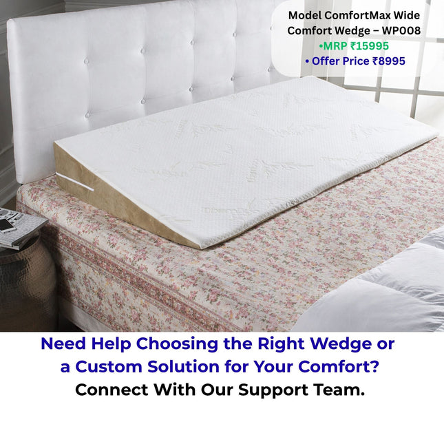 Inclined sleep pillow for better breathing and comfort, suitable for home use for acidity and snoring relief