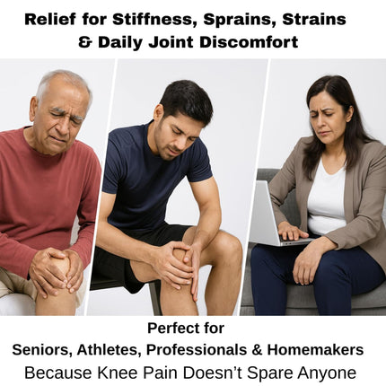 Knee pain relief solution for seniors athletes and office workers dealing with daily joint discomfort metron