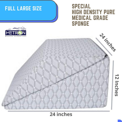 large wedge pillow providing full body support for recovery relaxation and comfortable sleep positioning Metron