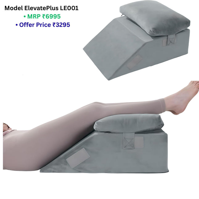 wedge pillow for leg elevation for swelling relief and comfort at home
