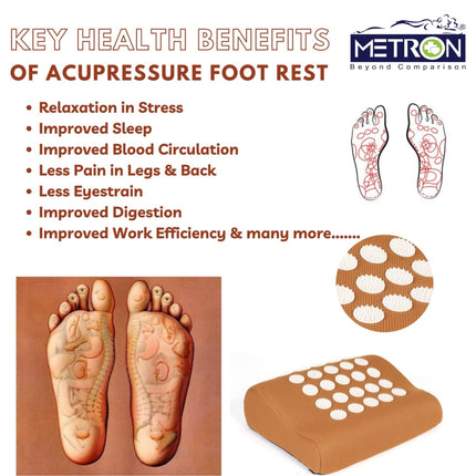 Foot stool used as leg rest support at home to relax feet and reduce tiredness after long day sitting or standing