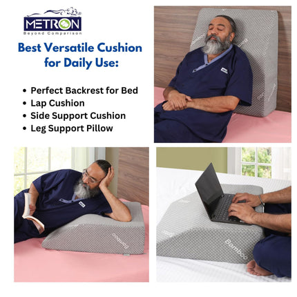 inclined leg bed wedge elevation pillow to reduce leg heaviness numbness and poor circulation