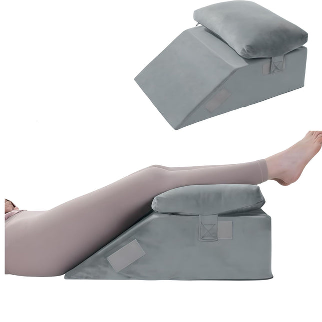 leg elevation pillow wedge set for home recovery and relaxation